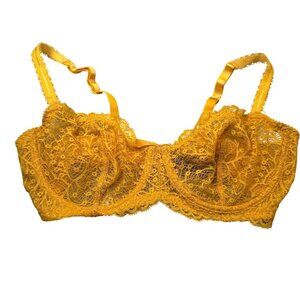 Jourelle Allegra Balconette Underwire Bra Italy Women Lace 34D Adjustable Straps